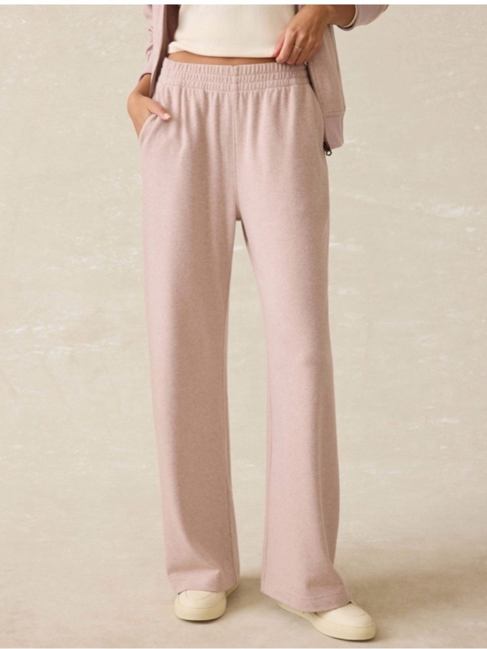 Faherty Women’s Wide-Leg Legend Lounge Pants in Dusty Pink Sz M